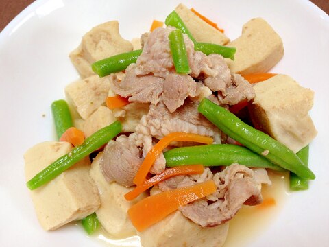 ボリュームおかず☆豚肉と高野豆腐の煮物